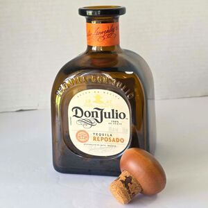 Don Julio Reposado Tequila Bottle 750ml EMPTY With Wood Cork, Craft or Bar Decor